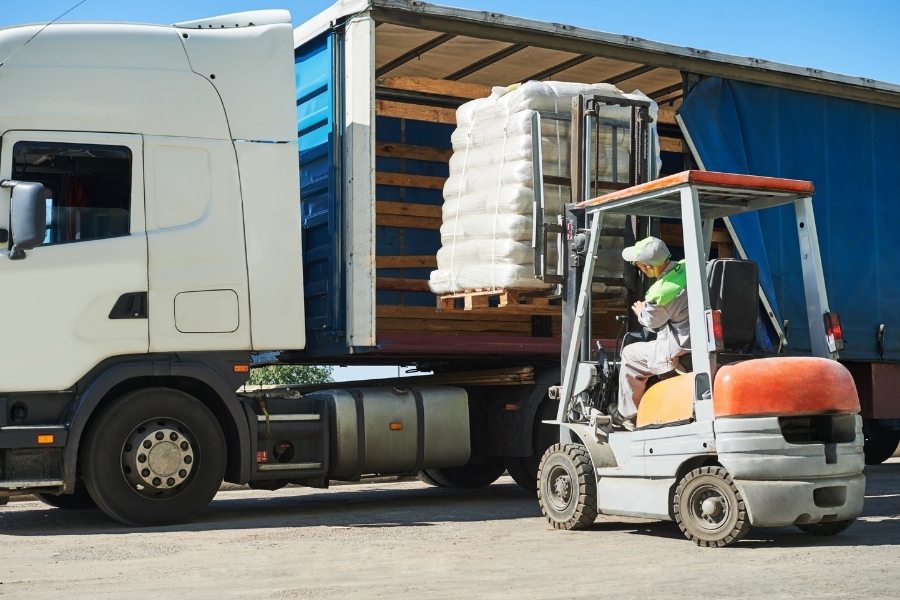 retail order being fulfilled and transported